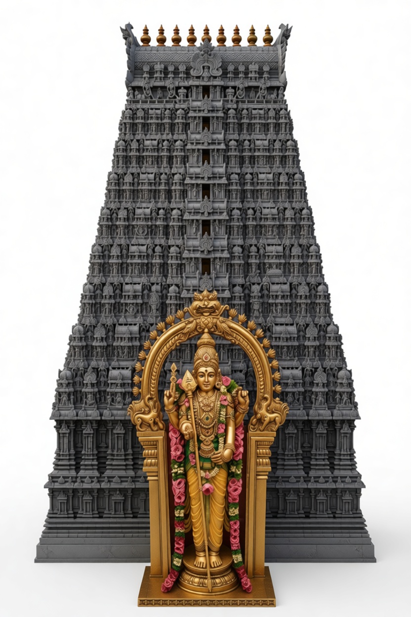 Lord Murugan Statue free 3D printable STL