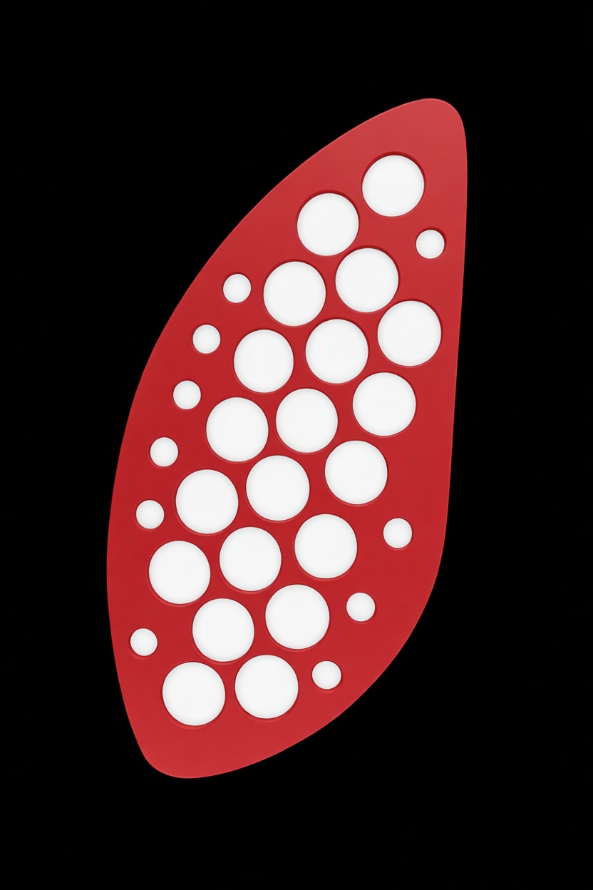 Red Circular Organizer Template free 3D printable STL