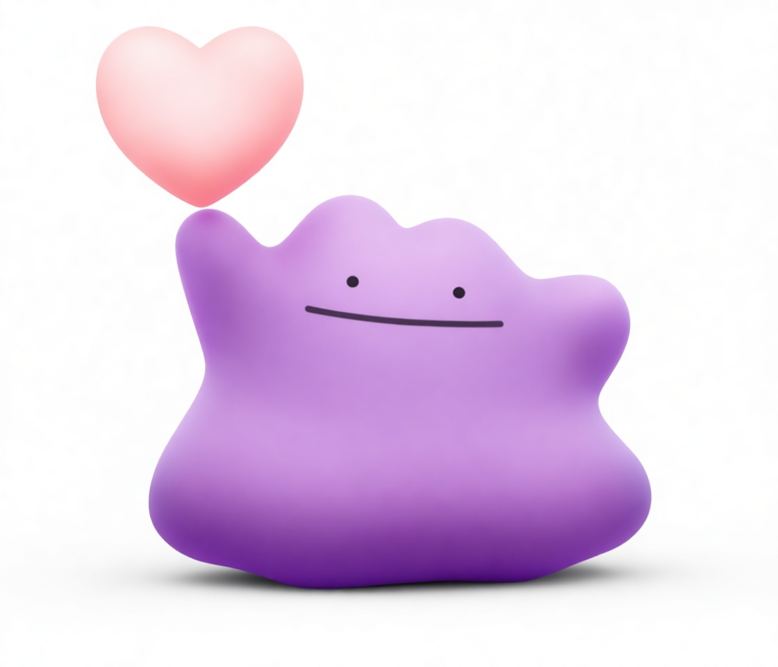 Ditto Pokémon Figurine free 3D printable STL