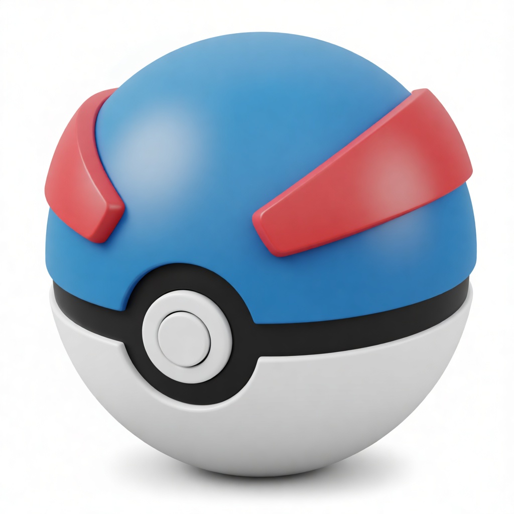 Great Ball Pokéball Model free 3D printable STL