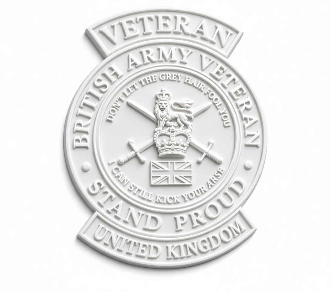British Army Veteran Crest free 3D printable STL