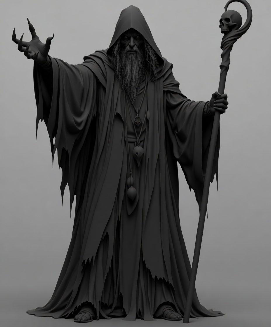 Dark Wizard Figurine free 3D printable STL