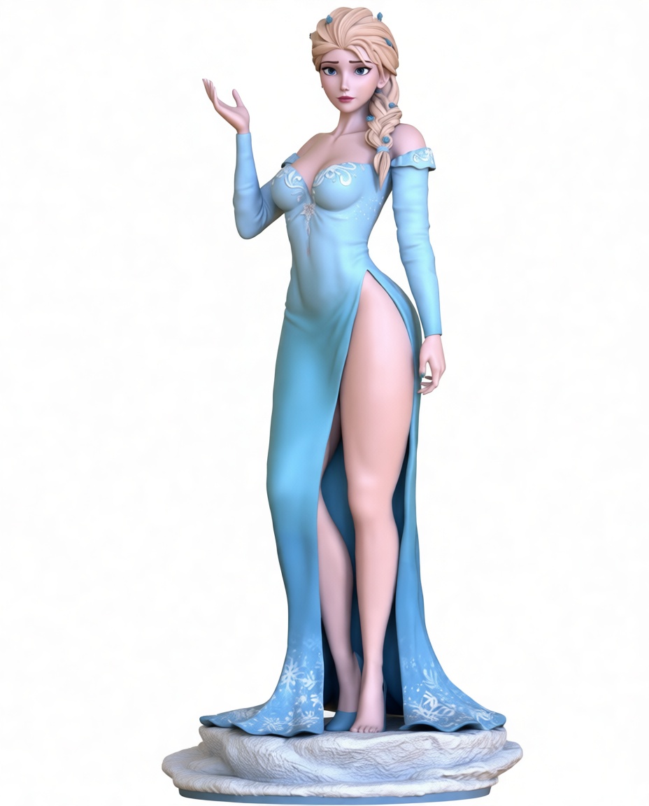 Elsa Figurine free 3D printable STL