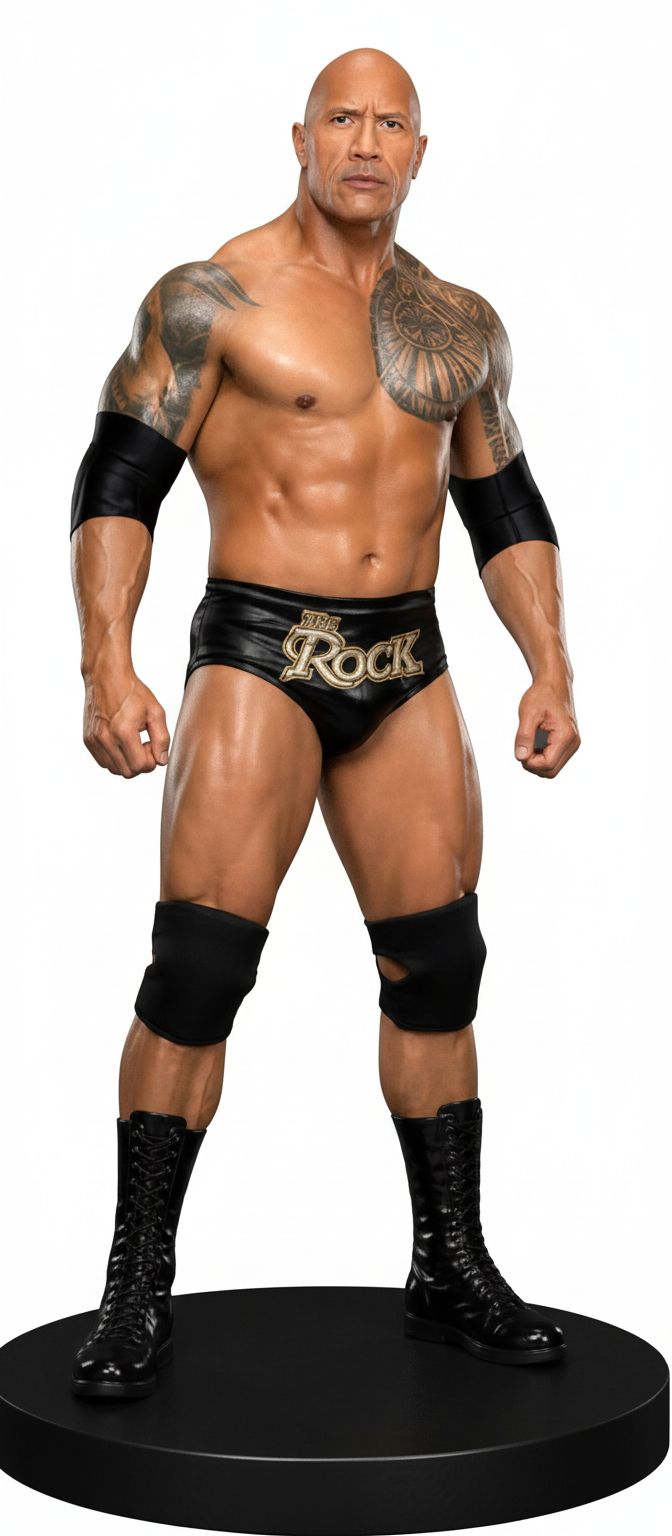 The Rock Wrestling Figurine free 3D printable STL