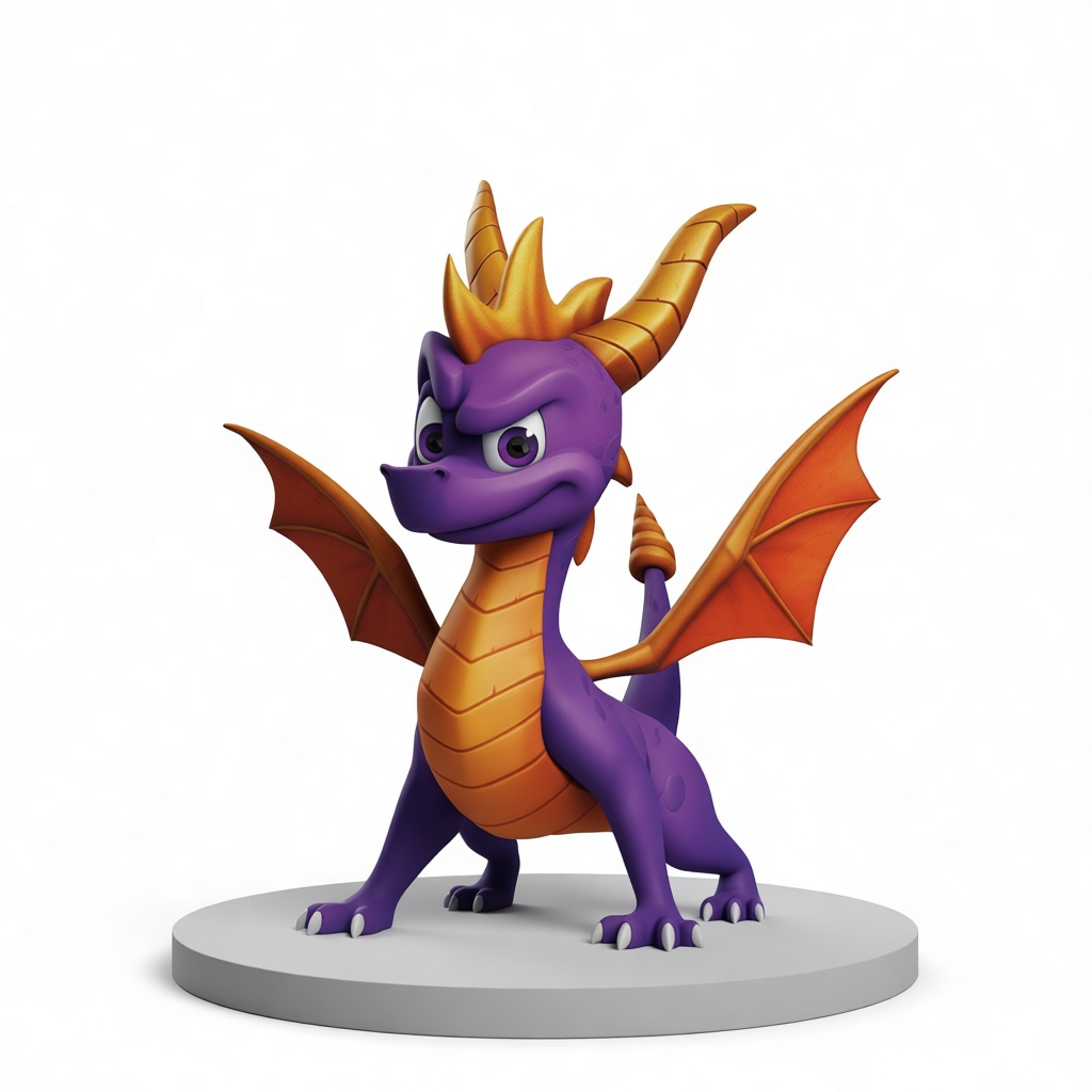 Spyro Dragon Figurine - Free 3D Printable STL File