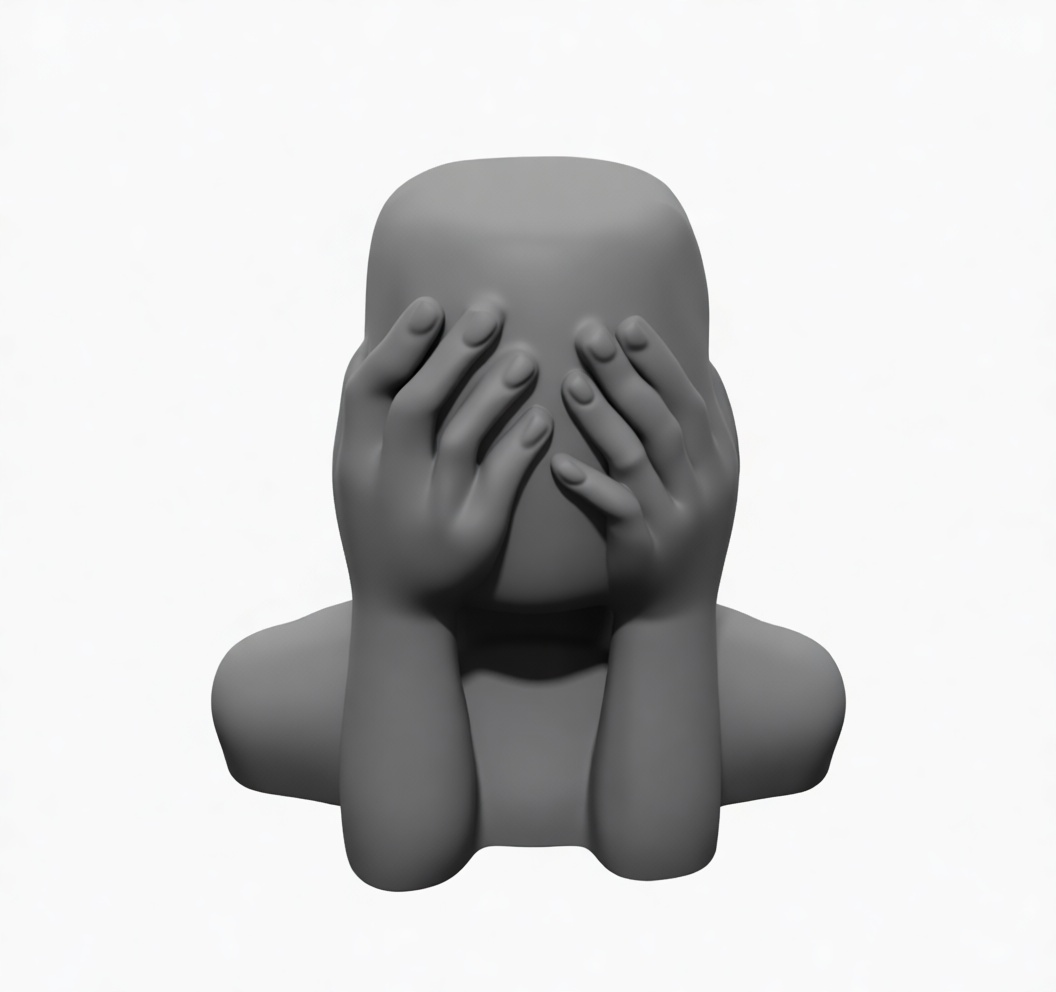 Facepalm Bust Sculpture free 3D printable STL
