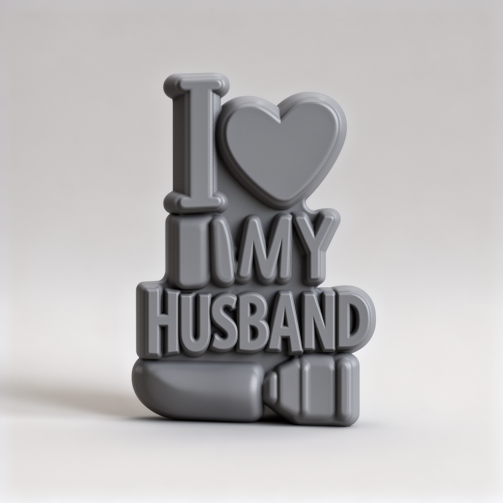 I Love My Husband Sign free 3D printable STL