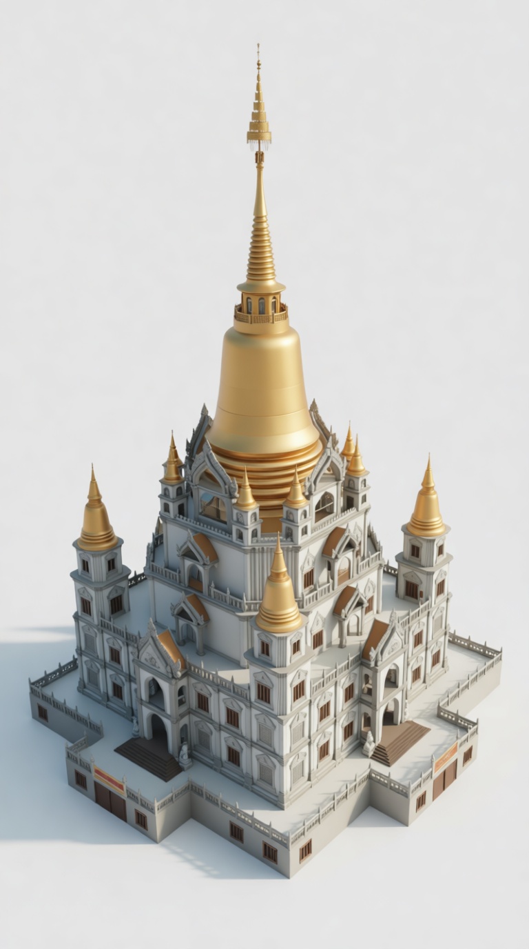 Phra Pathom Chedi Model free 3D printable STL