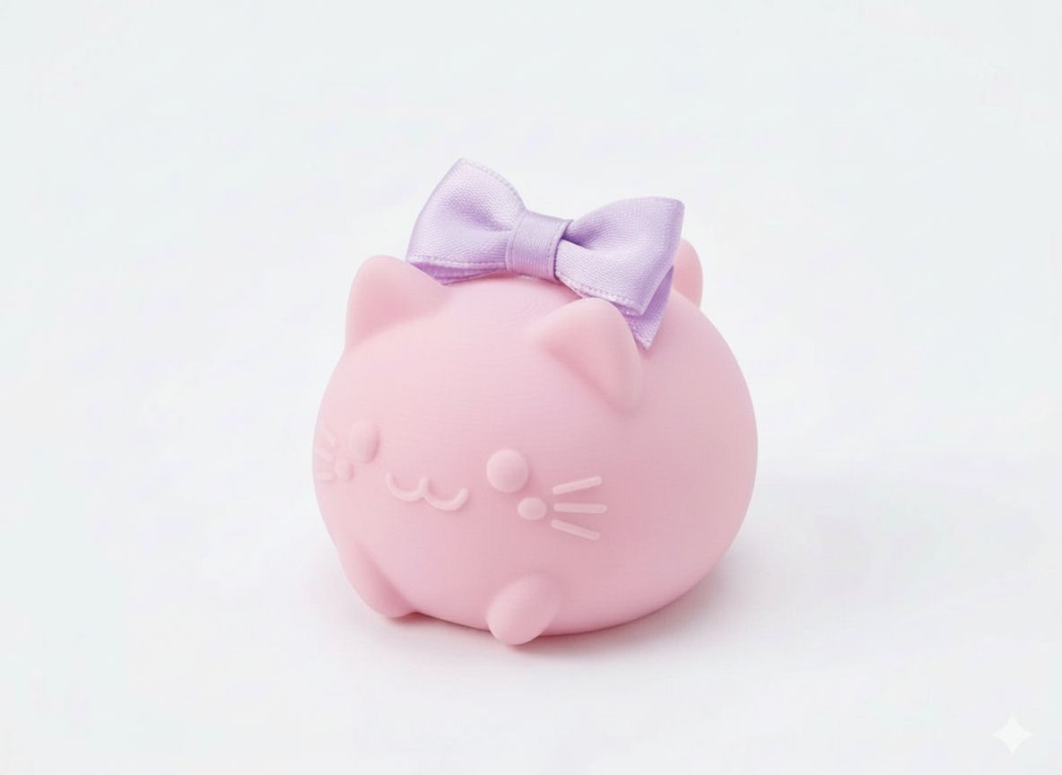 Kawaii Cat Figurine free 3D printable STL