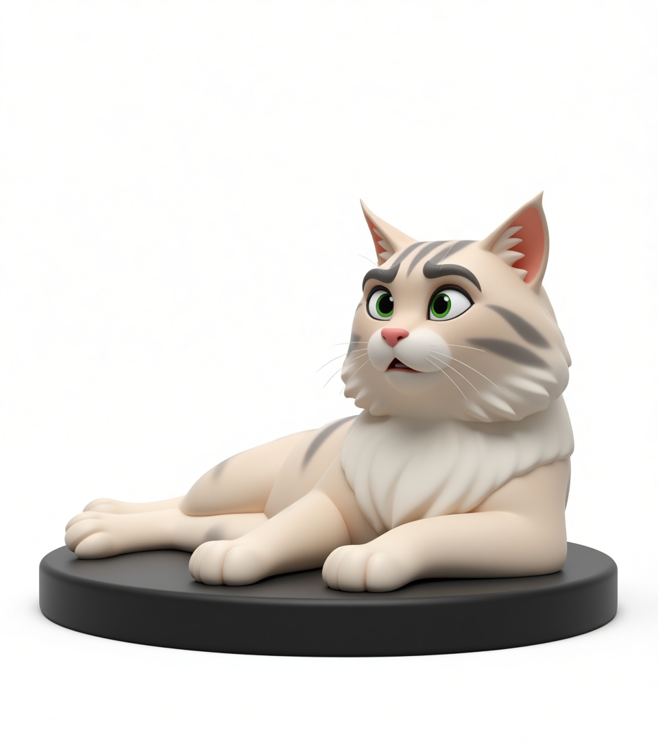 Tabby Cat Figurine free 3D printable STL