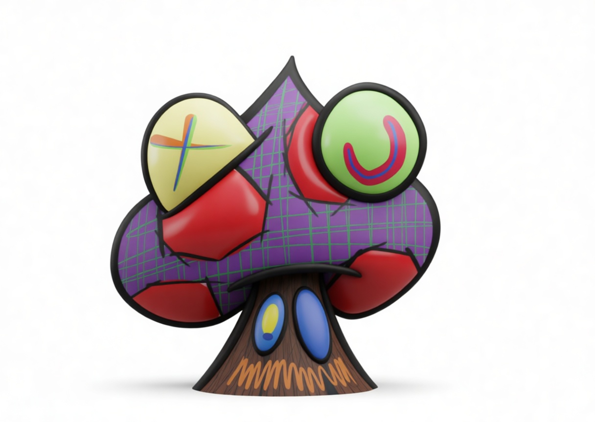 Abstract Cartoon Mushroom Sculpture free 3D printable STL