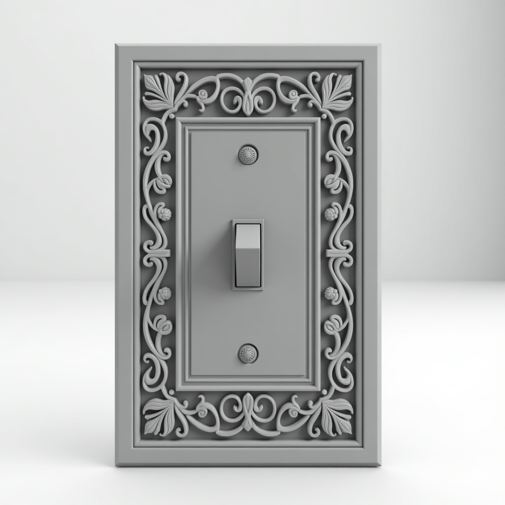 Ornate Filigree Switch Cover free 3D printable STL