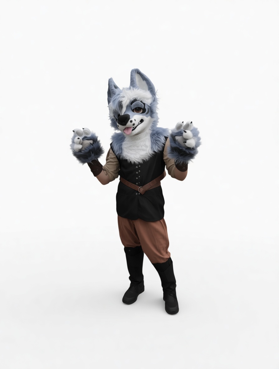 Anthropomorphic Wolf Figurine free 3D printable STL