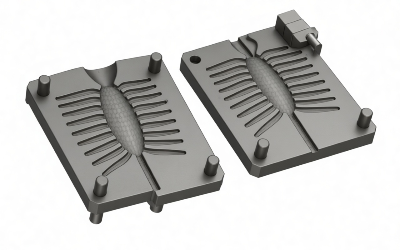 Soft Plastic Fishing Lure Mold free 3D printable STL