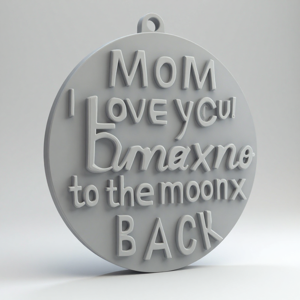 Crescent Moon Keychain free 3D printable STL