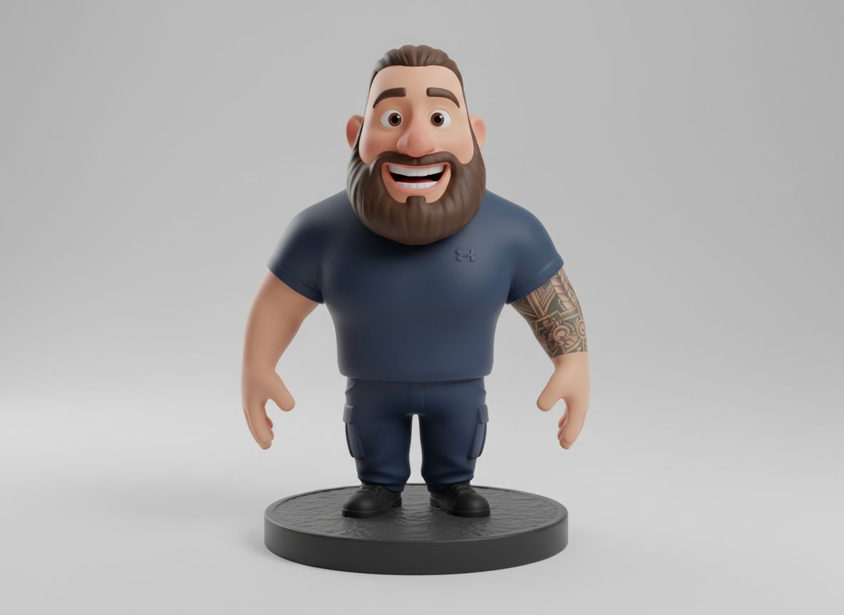 Bearded Man Figurine free 3D printable STL
