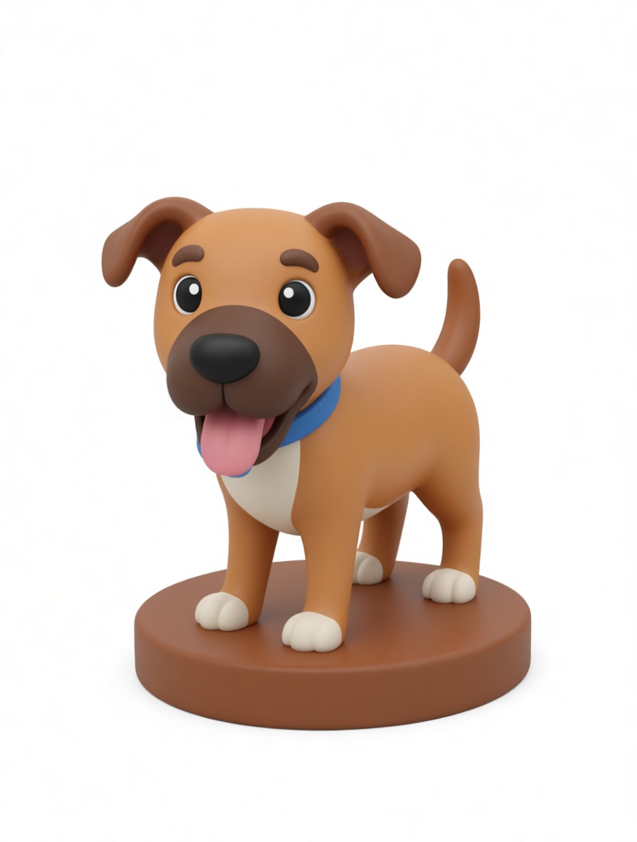 Cartoon Puppy Figurine free 3D printable STL