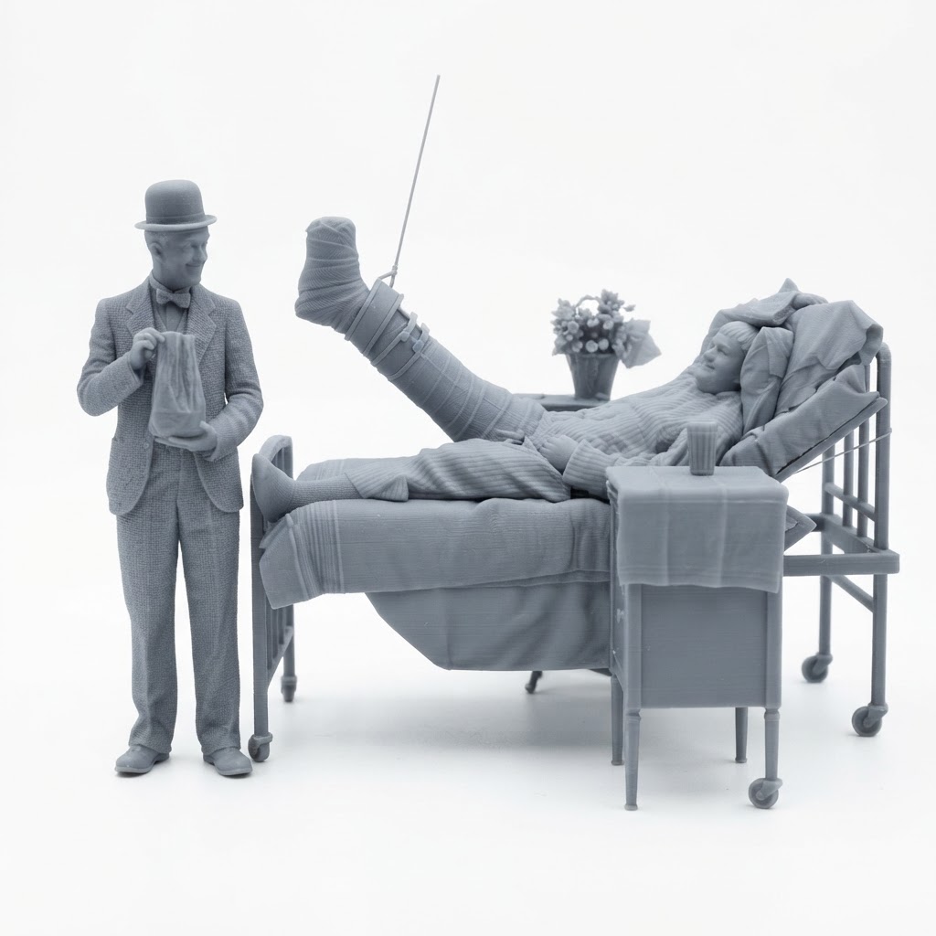 Laurel and Hardy Hospital Scene free 3D printable STL
