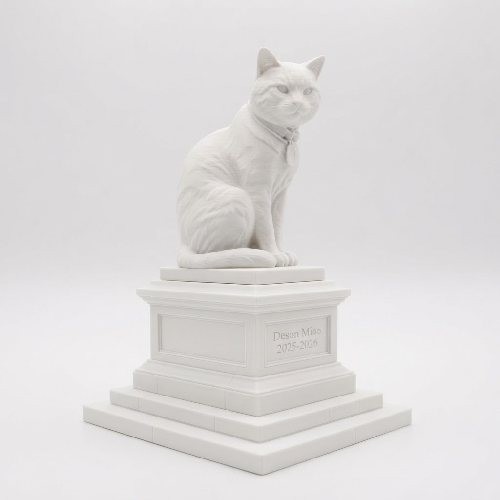 Sitting Cat Statue free 3D printable STL
