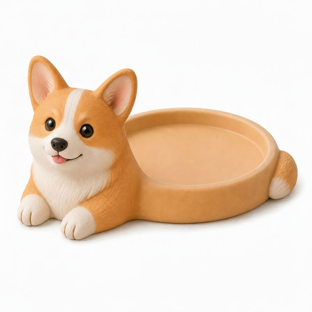 Corgi Dog Bowl free 3D printable STL