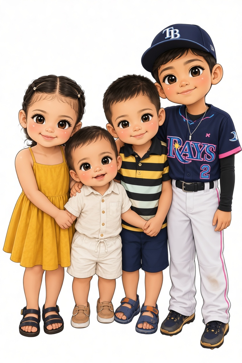 Four Children Figurines free 3D printable STL