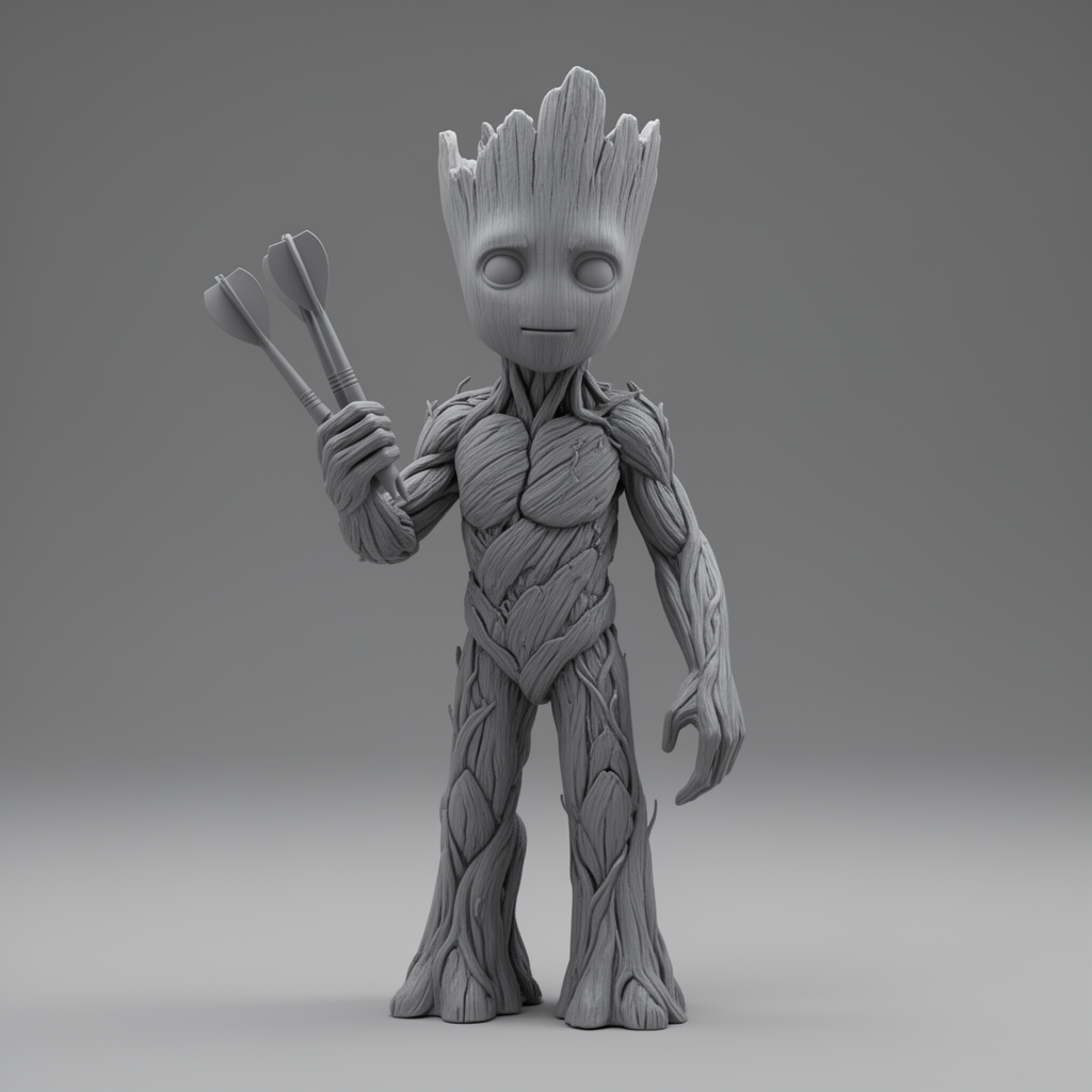 Groot Figurine Dart Holder free 3D printable STL