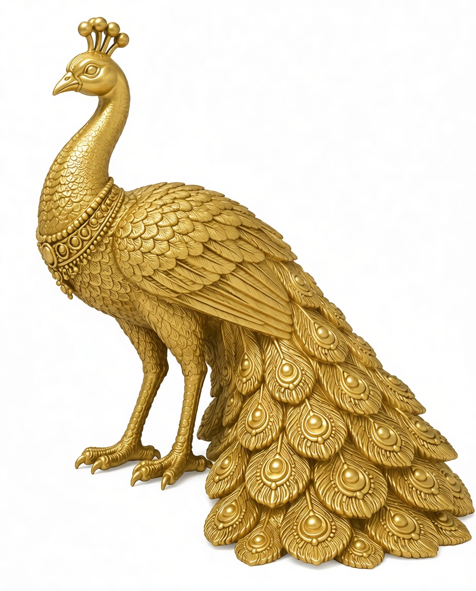 Golden Peacock Figurine free 3D printable STL