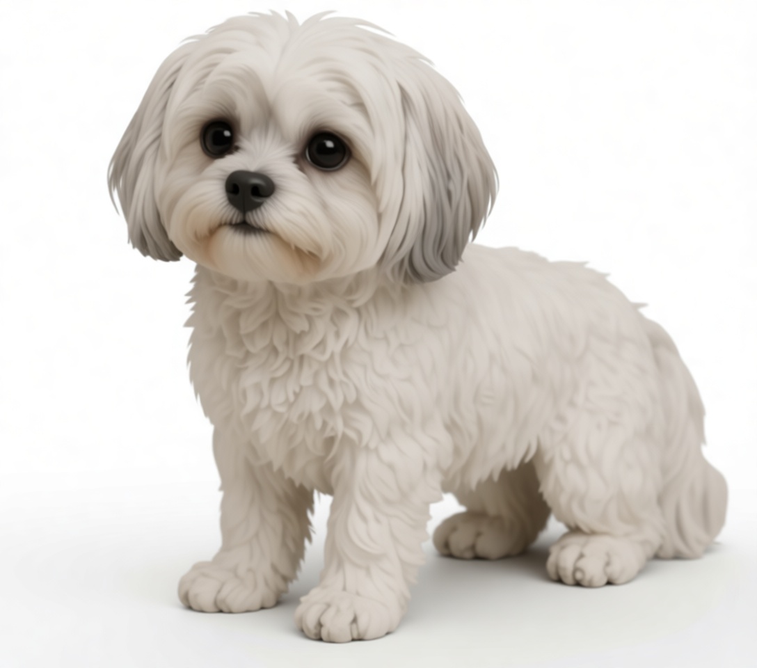 Maltese Dog Figurine free 3D printable STL