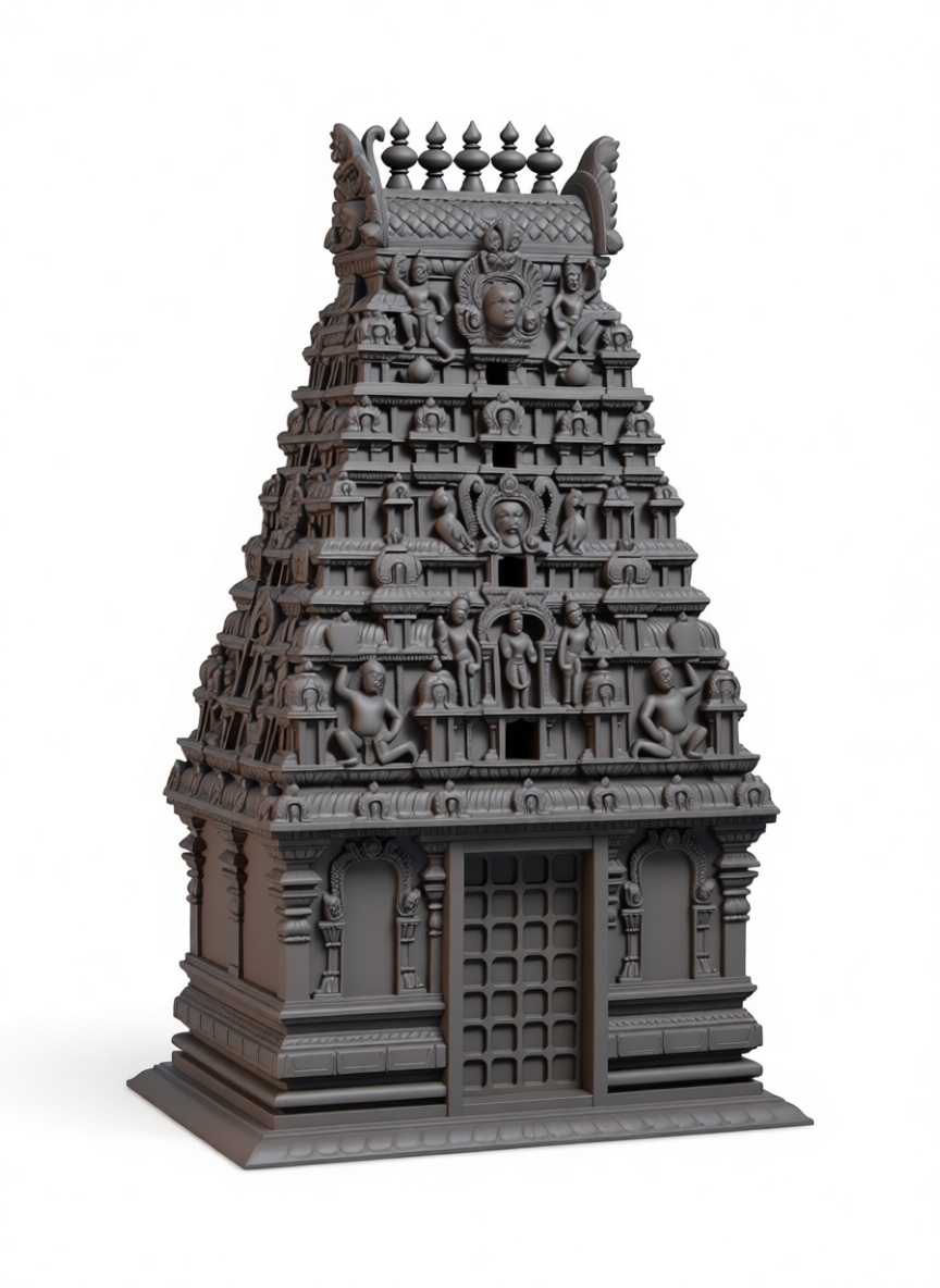 South Indian Temple Model free 3D printable STL