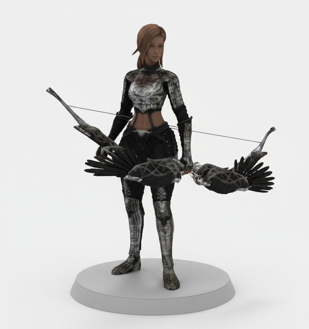 Fantasy Archer Figurine free 3D printable STL