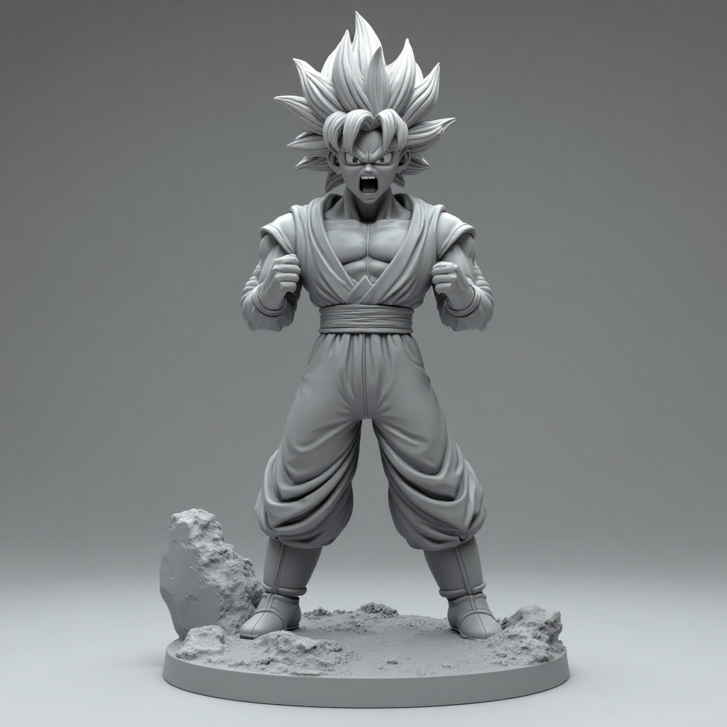 Goku Super Saiyan Figurine free 3D printable STL