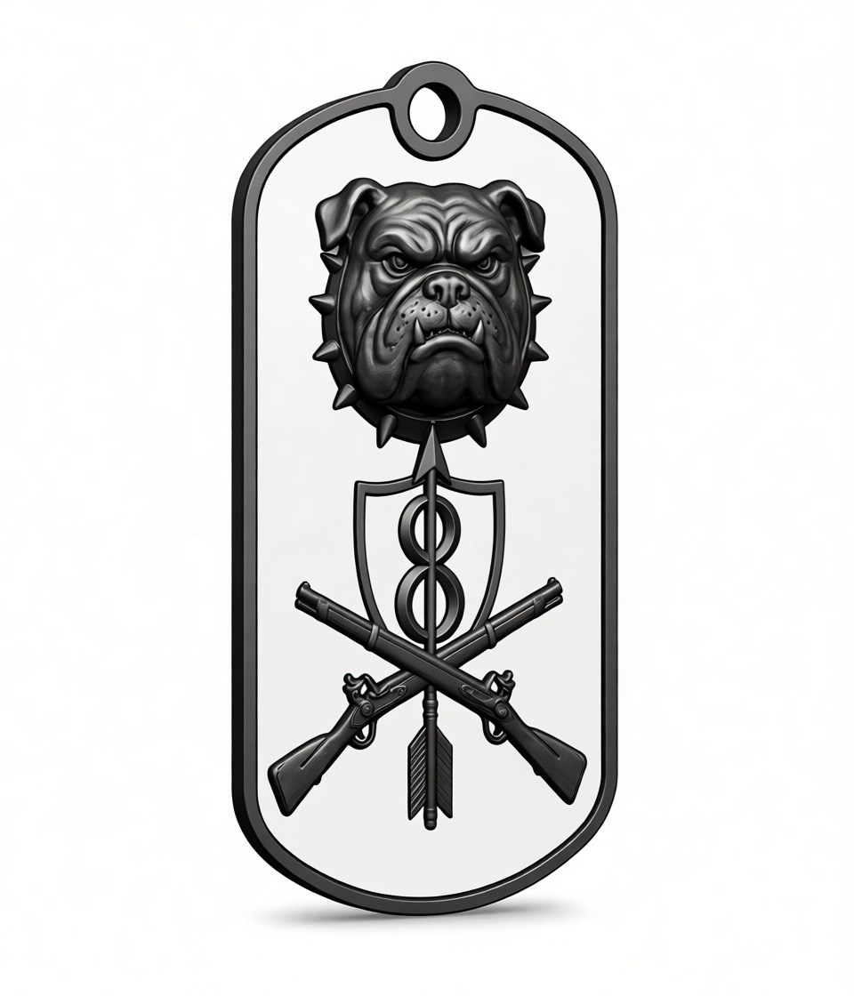 Bulldog Military Tag free 3D printable STL