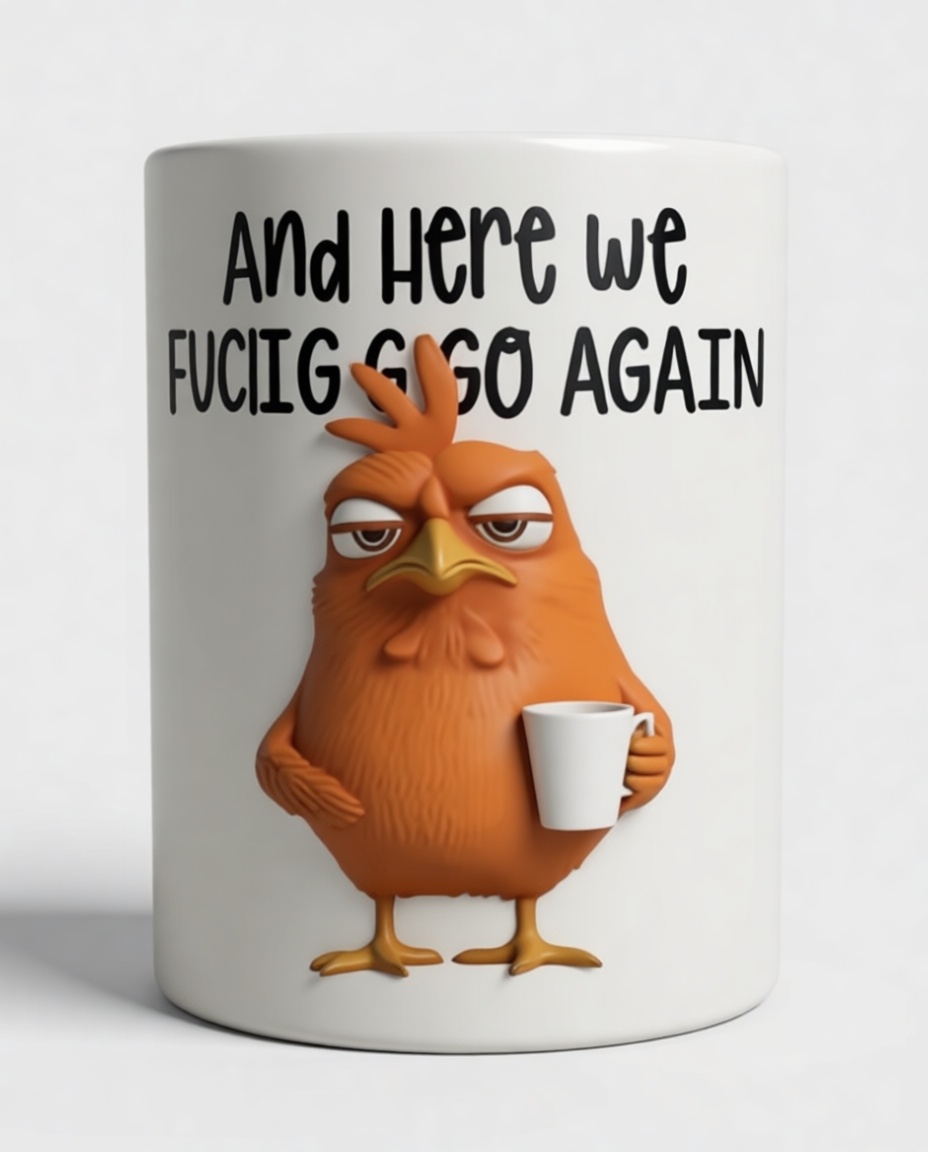 Grumpy Chicken Figurine free 3D printable STL