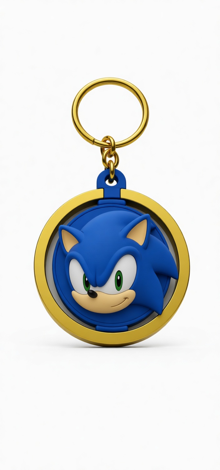 Sonic the Hedgehog Keychain free 3D printable STL