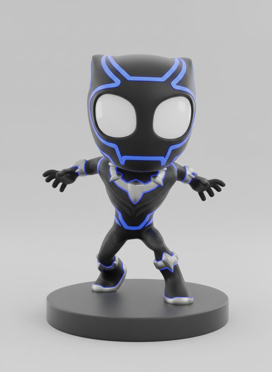 Black Panther Figurine free 3D printable STL