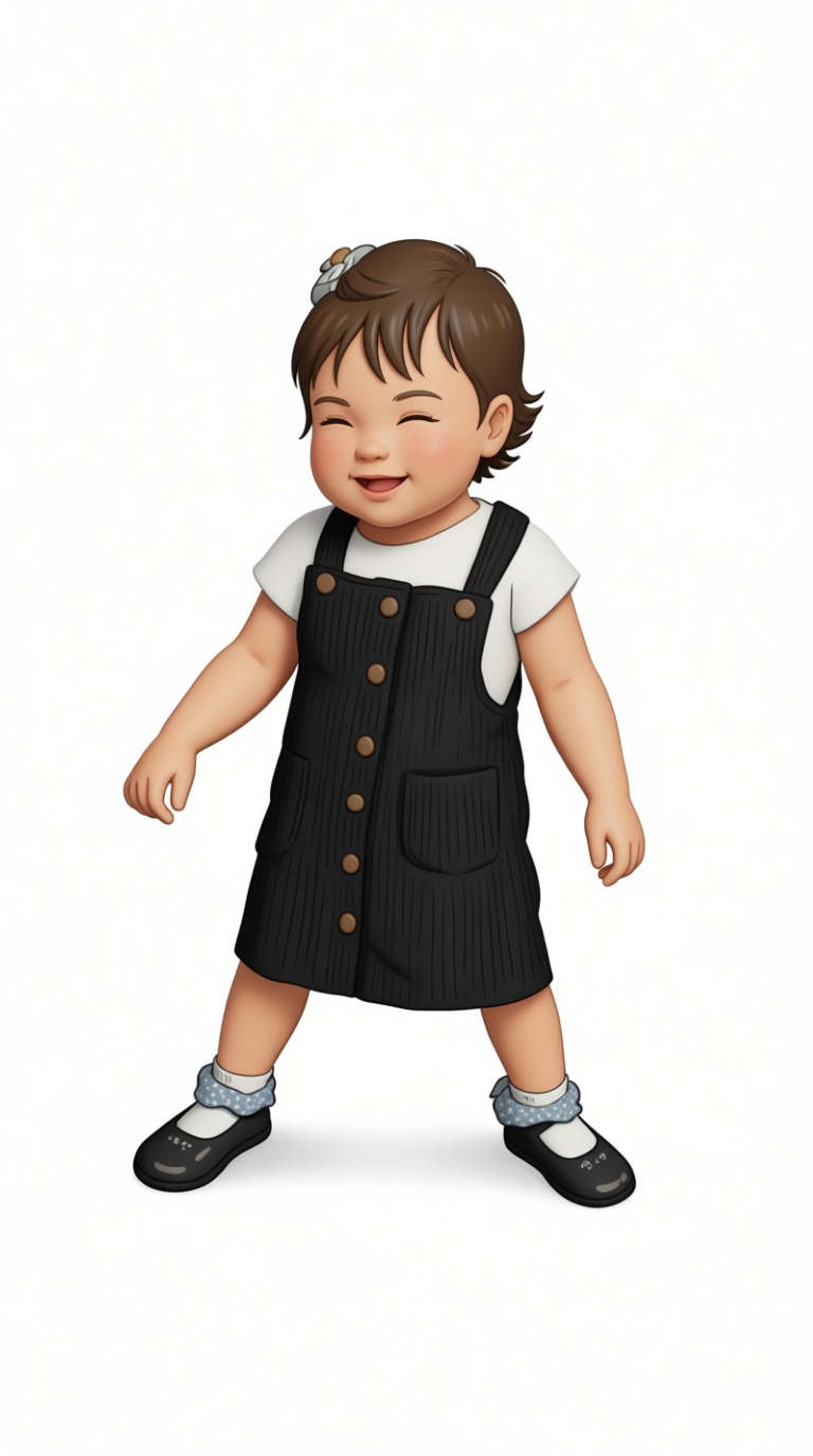 Smiling Toddler Girl Figurine free 3D printable STL