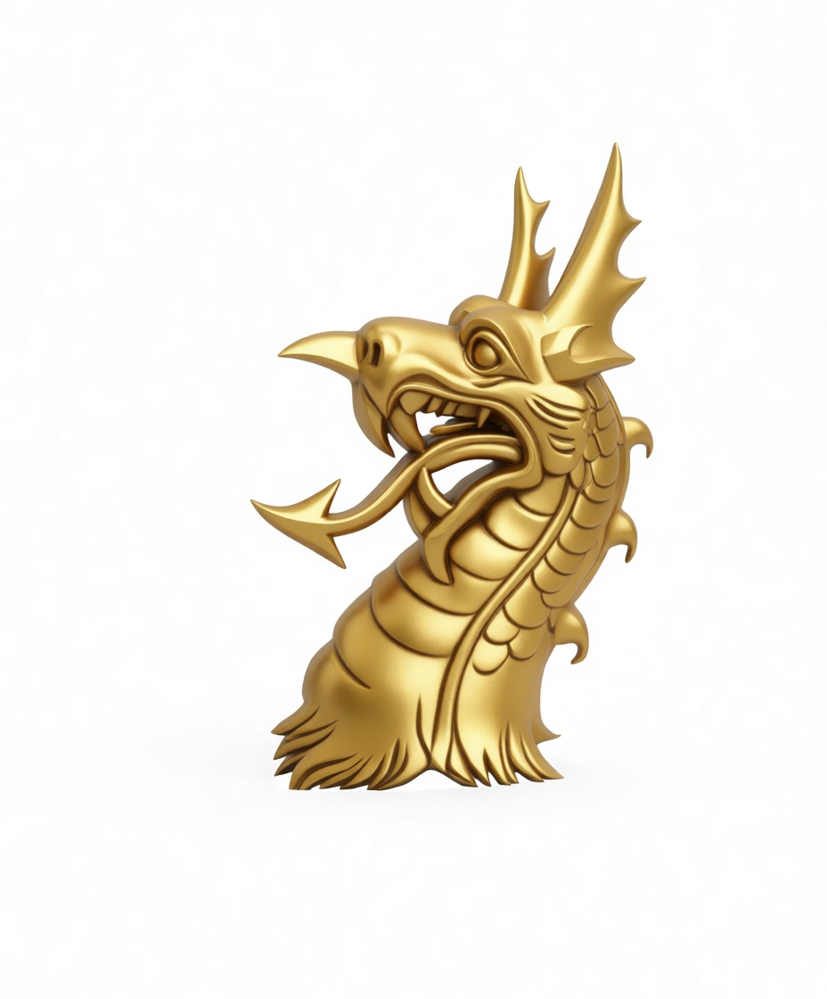 Golden Dragon Bust free 3D printable STL