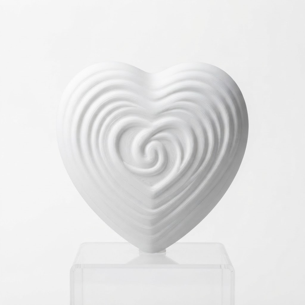 Heart Ripple Sculpture free 3D printable STL