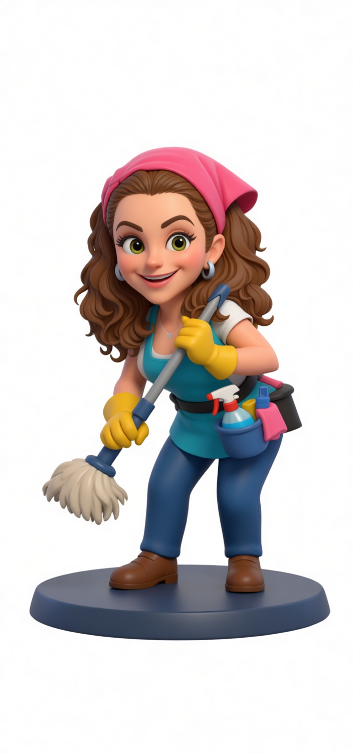 Cleaning Lady Figurine free 3D printable STL