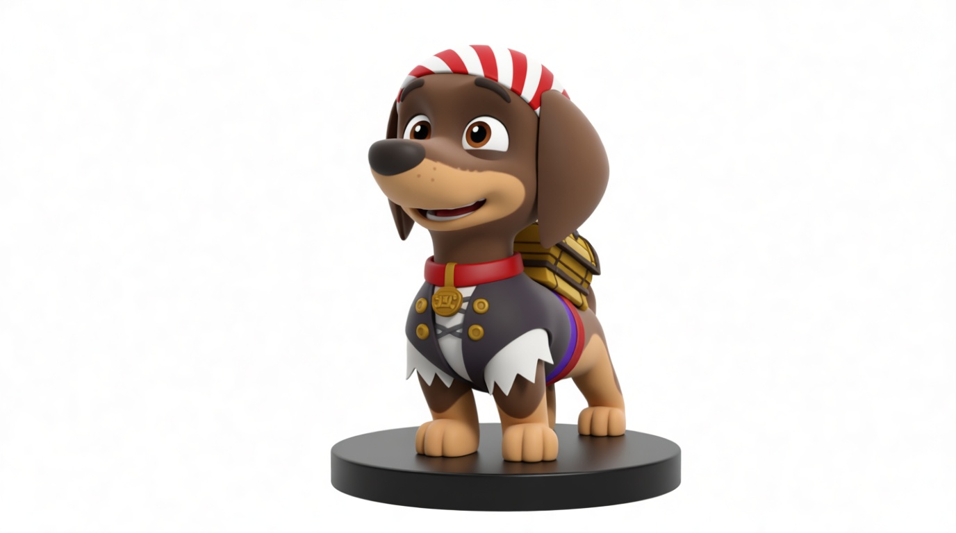 Ryder Pirate Dog Figurine free 3D printable STL