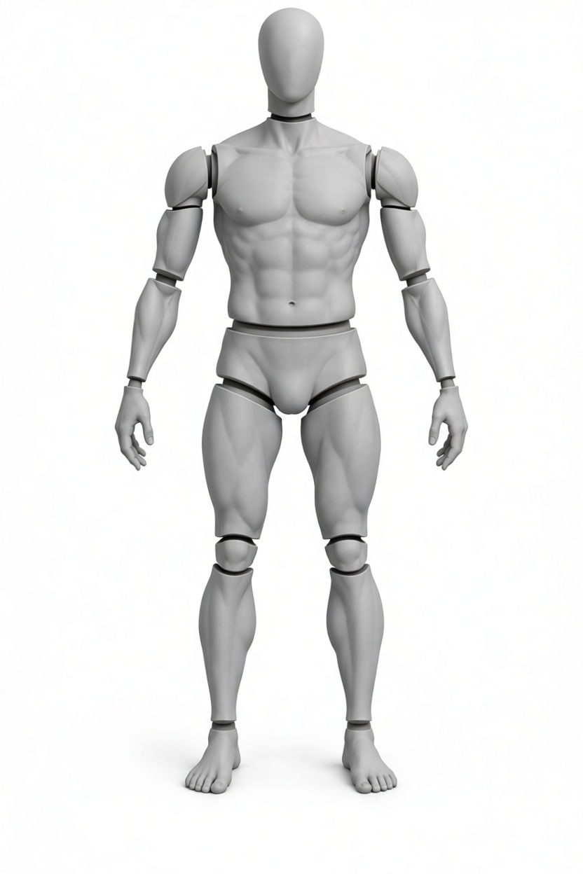 Articulated Human Model free 3D printable STL