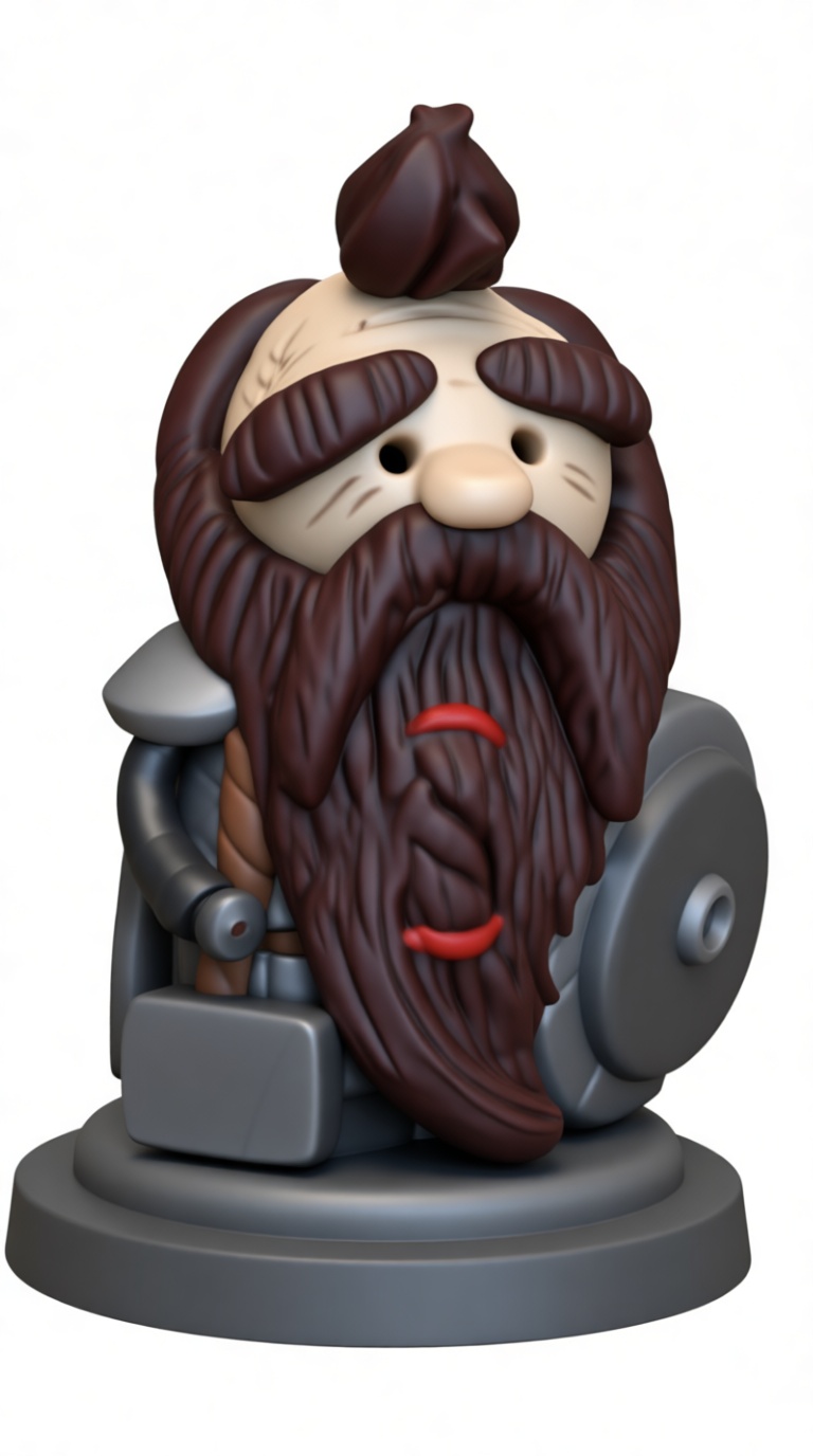 Dwarf Warrior Miniature free 3D printable STL