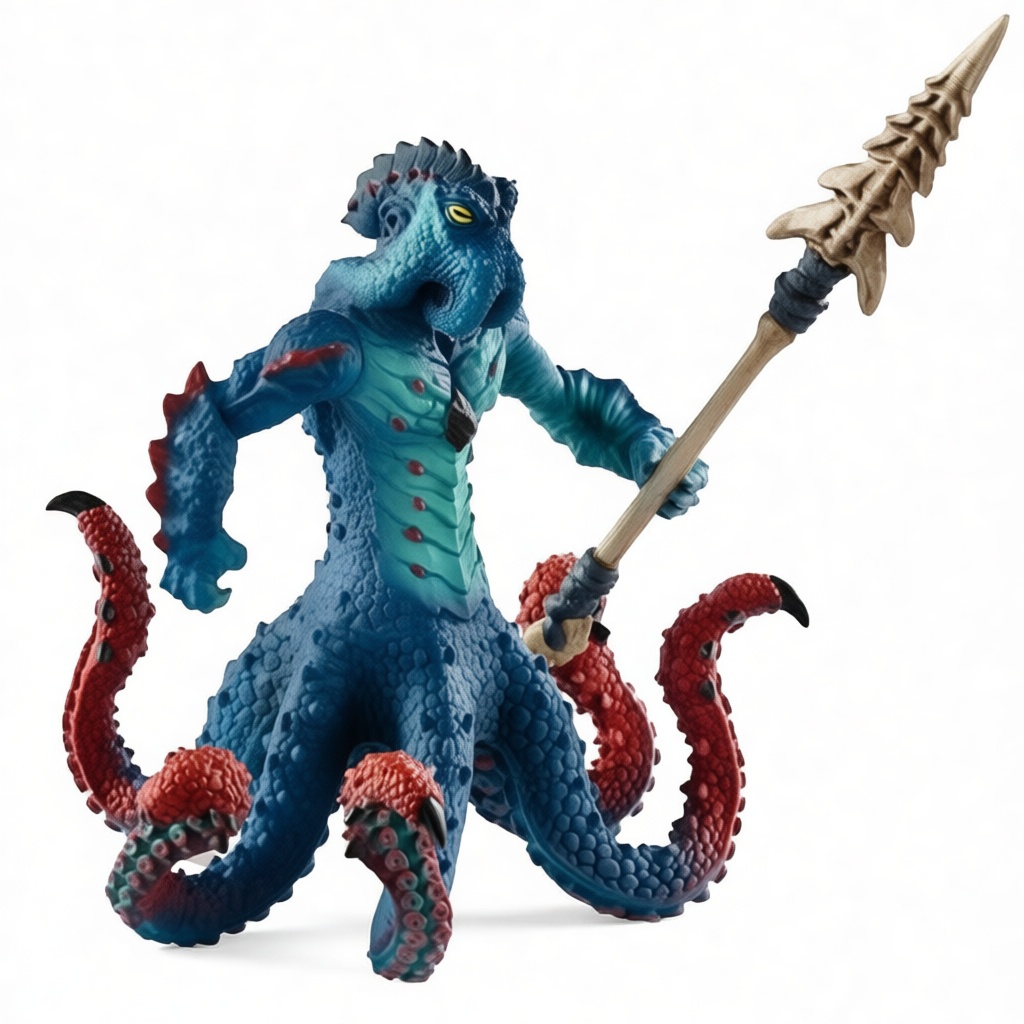 Octopus Warrior Figurine free 3D printable STL