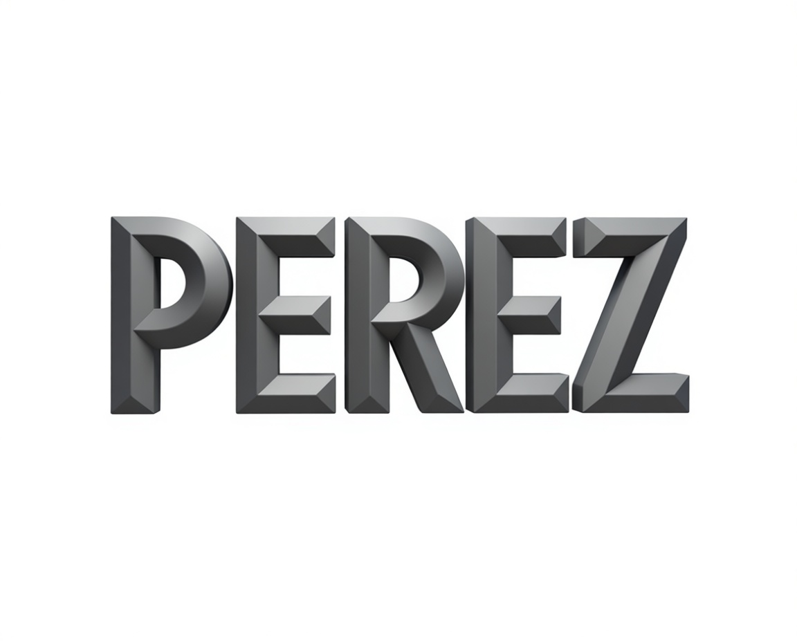 Perez Text Sculpture free 3D printable STL