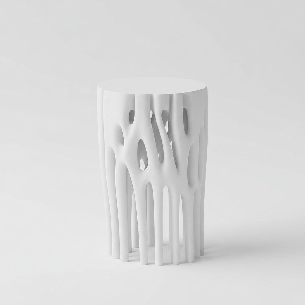 Organic Tree Stump Stool free 3D printable STL