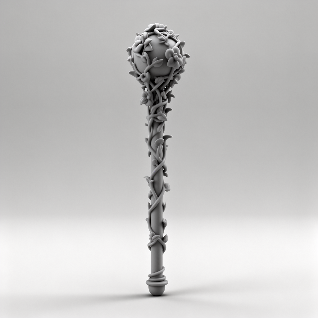 Medieval Fairy Wand free 3D printable STL