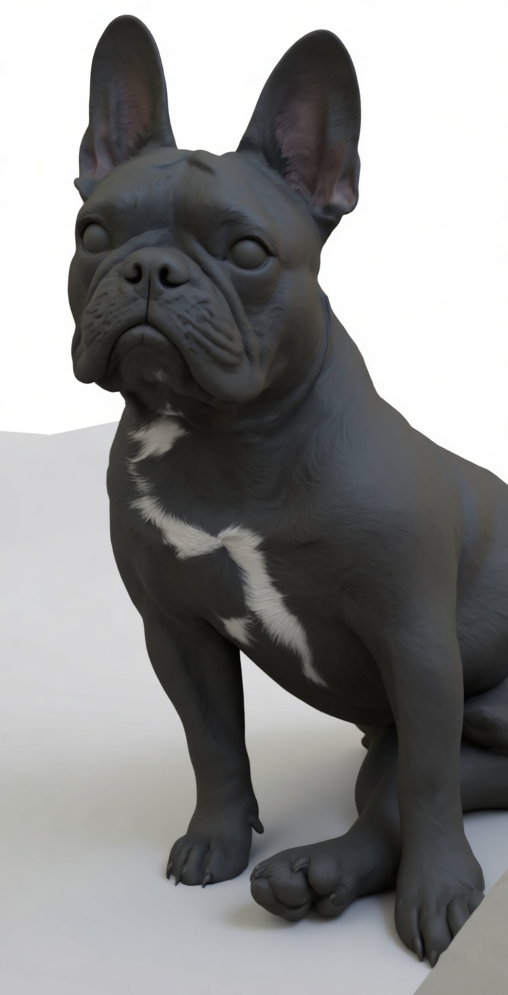 French Bulldog Figurine free 3D printable STL