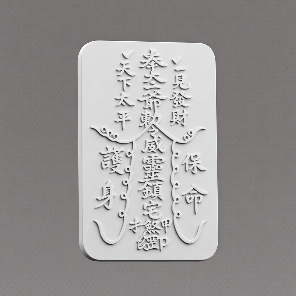 Chinese Talisman Plaque free 3D printable STL