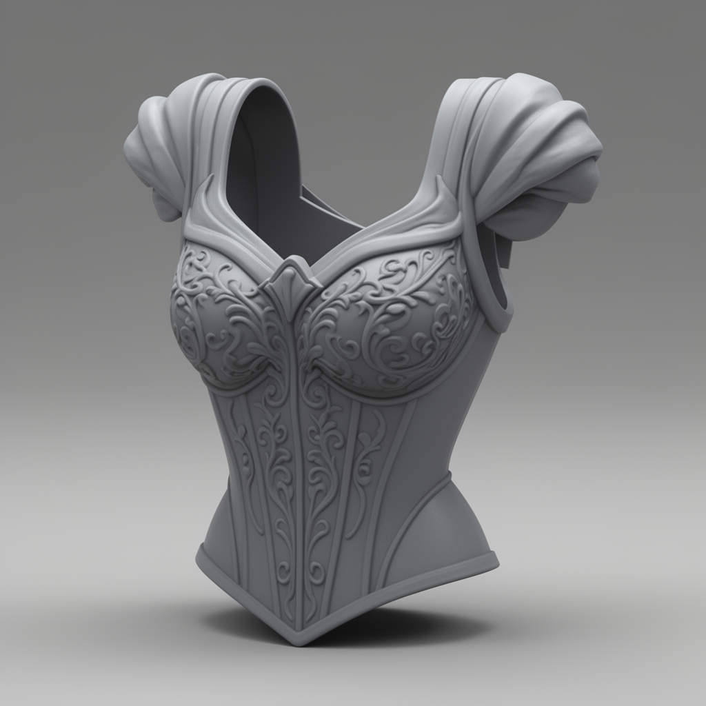 Cinderella Breastplate Front free 3D printable STL