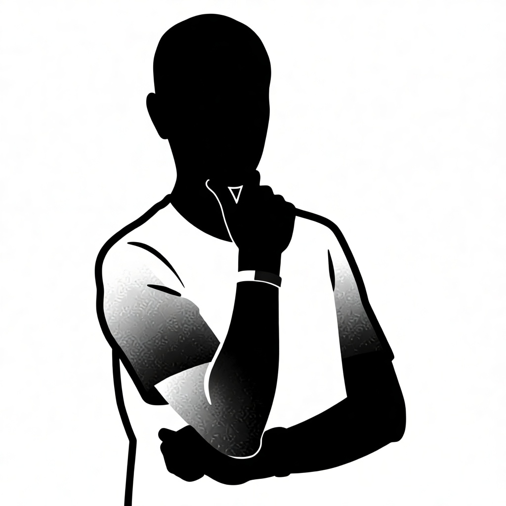 Thinking Man Silhouette free 3D printable STL